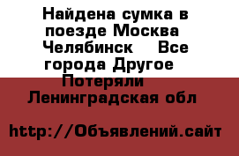 Найдена сумка в поезде Москва -Челябинск. - Все города Другое » Потеряли   . Ленинградская обл.